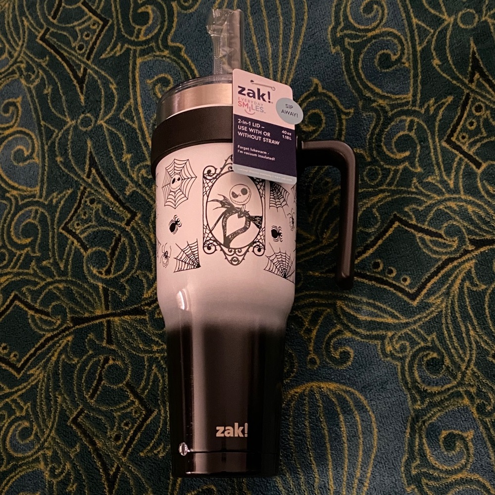 Zak! Designs Black and White Water Bottle